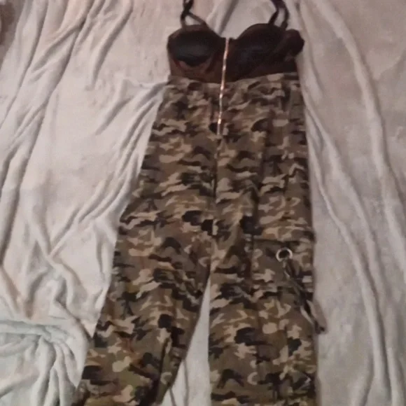 Fashion Nova Pants Jumpsuits Fashion Nova Camo Jumpsuit With